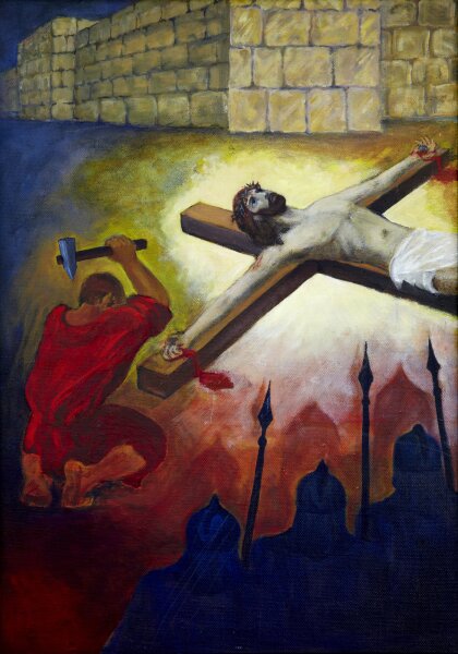 Blut-Christi-Weg - ohne Rahmen - Kreuzigung