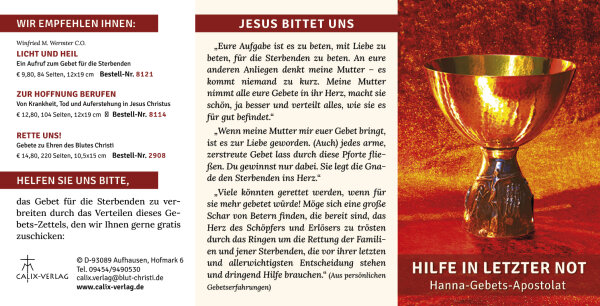 HILFE IN LETZTER NOT - Hanna-Gebets-Apostolat - 10 Exemplare